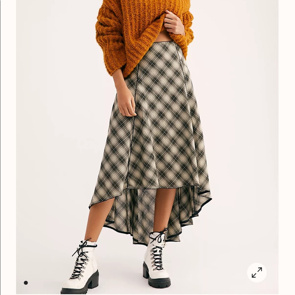 Free people plaid skirt